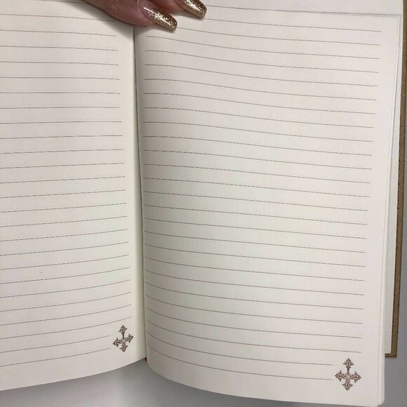 𝅺LEATHER Planner Gold Pages Trim New - Picture 3 of 5